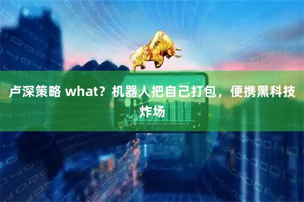 卢深策略 what？机器人把自己打包，便携黑科技炸场